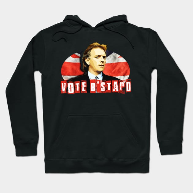 Vote B'Stard New Statesman Design Hoodie by HellwoodOutfitters